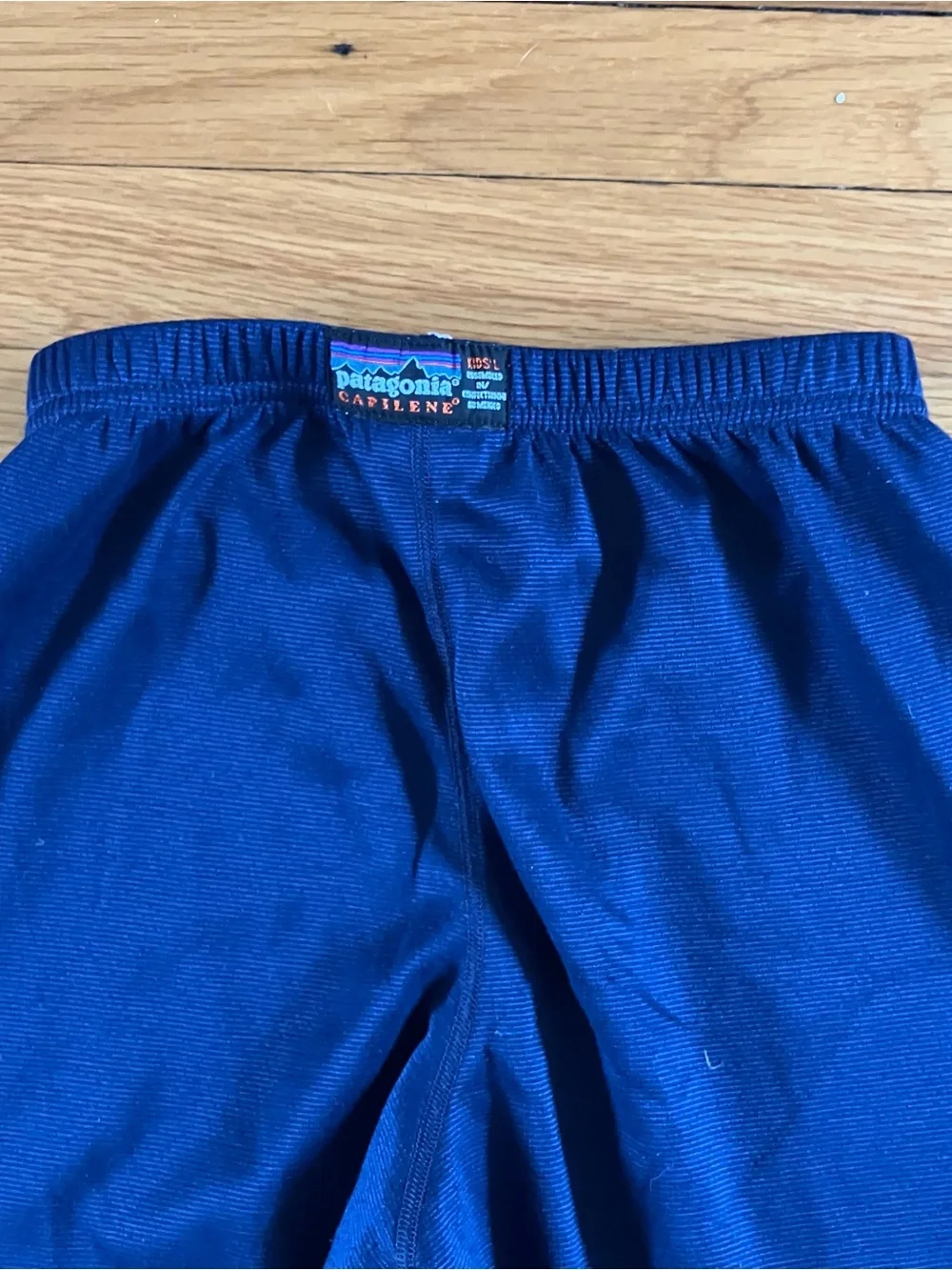 Patagonia Navy Blue Skiing Camping Outdoor Vintage Capilene Leggings Large 12
